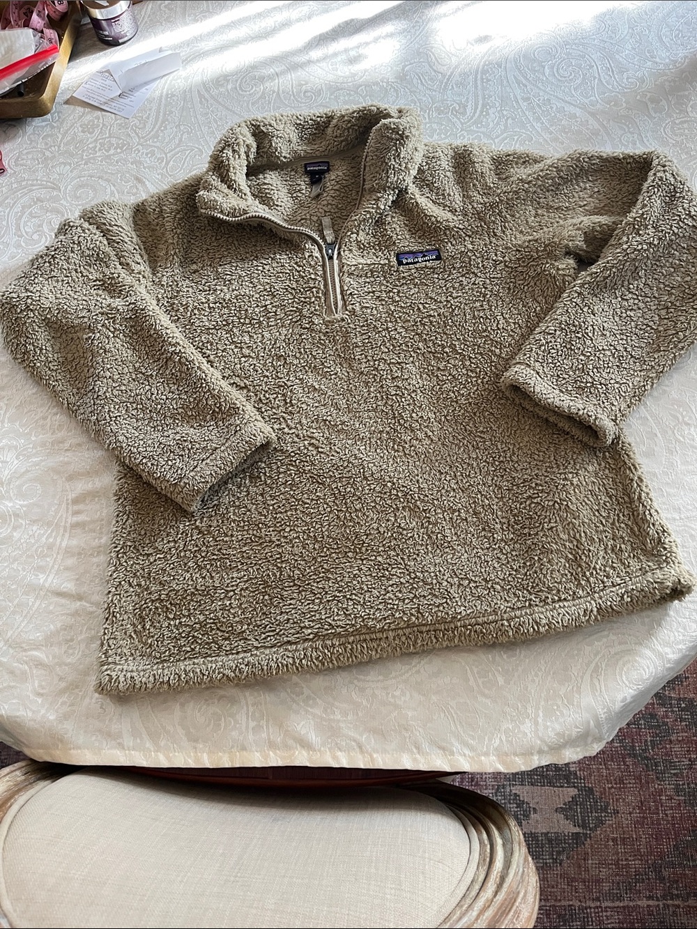 Patagonia Women's  Medium Los Gatos 1/4-Zip Fleece Pullover high-pile! EUC!
